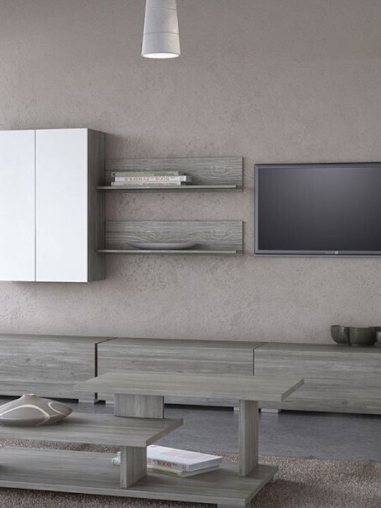 Smart No 8C Living Room TV Unit Gray L303xW45xH170cm