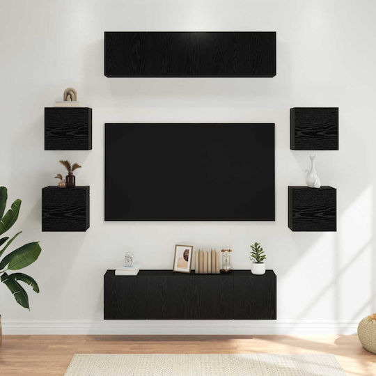 Wohnzimmer TV-Einheit Schwarze Eiche M120xB30xH30cm