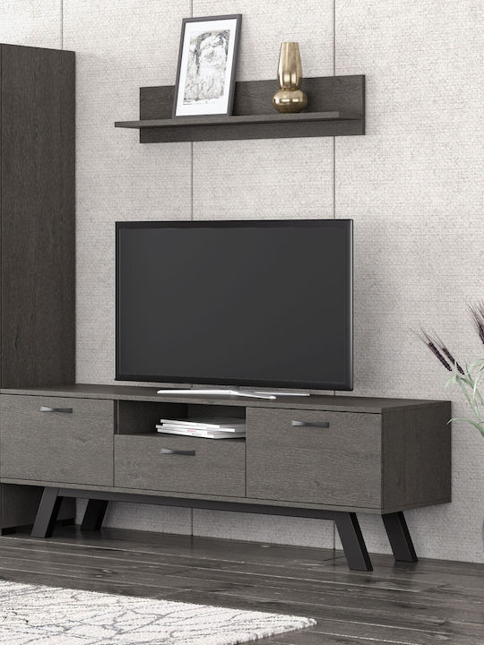 Wohnzimmer TV-Einheit Gray L150xB44.5xH52cm