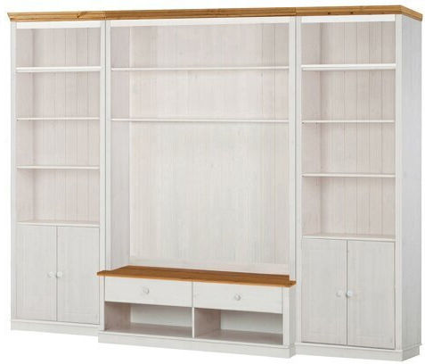 Saltoro 131 Wooden Living Room TV Unit White, Pine