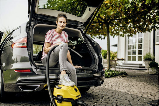 Karcher Wd3 Home S Прахосмукачка За Течности / Твърди 1000W с Пластмаса Контейнер 19лт