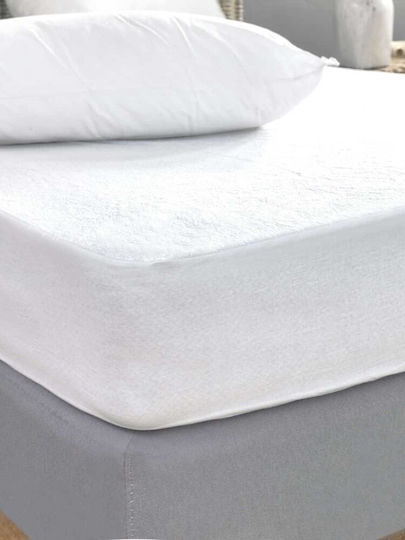 Palamaiki White Comfort Terry Fitted Waterproof Cradle Mattress Protector Cotton Terry Towel 50x80cm