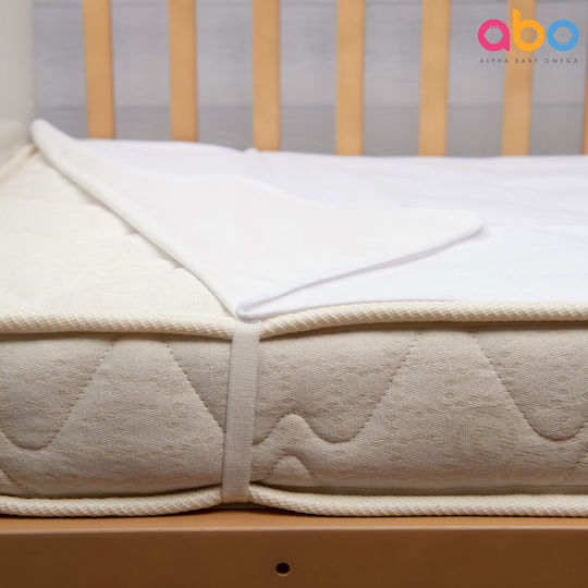 abo Waterproof Baby Mattress Protector with Elastic Straps 70x140x15cm
