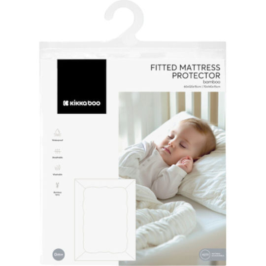 Kikka Boo Seally Me Waterproof Baby Mattress Protector Cotton with Fitted Edge 60x120x15cm