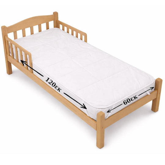 Kamtex Baby Impermeabil Protecție saltea pentru pat copii White cu elastic 60x120buc