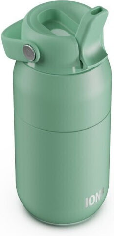 Ion8 Μπουκάλι Θερμός Ανοξείδωτο 360ml Πράσινο με Καλαμάκι και Λαβή