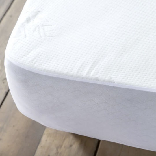 Nima Abbraccio Protecție Impermeabilă Pentru Patut Albă cu Fază 70x140x15 cm Nima Abbraccio Protecție Impermeabilă Pentru Patut Albă cu Fază 70x140x15 cm