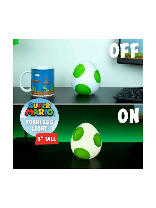 Paladone Lampa Decorativă Pentru Copii Super Mario Bros Yoshi Egg Icon Light