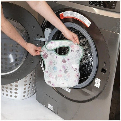 Bumkins Florar Impermeabila Bavetă Plastic cu autocolant & Buzunar Multicoloră pentru 6 m+