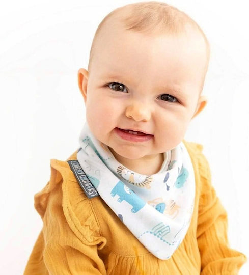 Cheeky Chompers Μπαντάνα από 100% Βαμβάκι με Κουμπί Neckerbib Cheeky Animals & Midnight Stars για 2 m+ 2τμχ