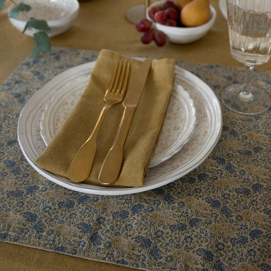Laura Ashley Wild Clematis Σουπλά Υφασμάτινο Κίτρινο 48x35cm