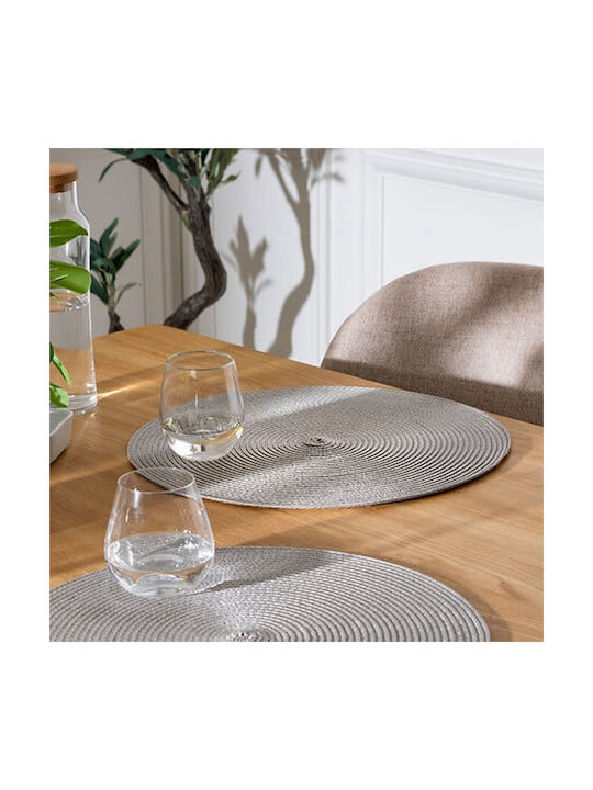 Plastic Placemat S-d Braid Gray 38x38cm