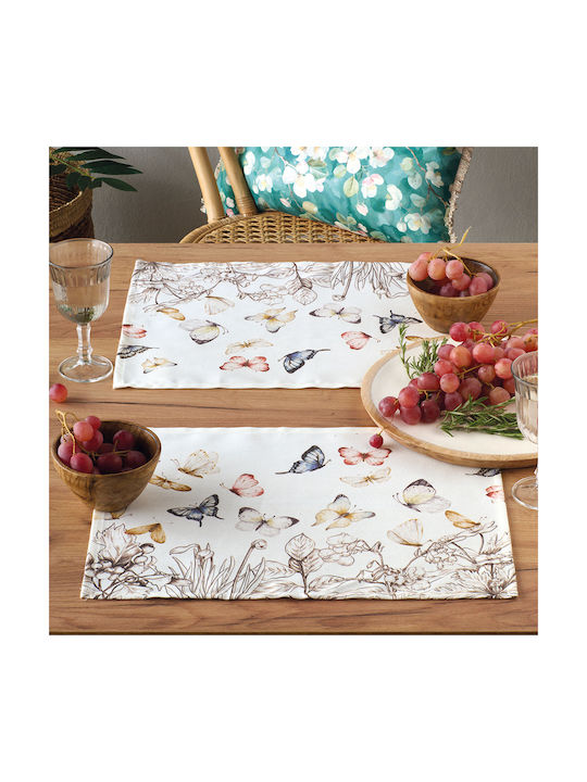Kentia Loft Liblika Σουπλά Υφασμάτινο Πολύχρωμο 45x33cm 4τμχ