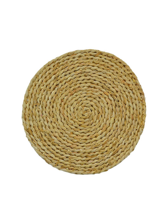 Ankor Round Wicker Placemat Beige 25cm