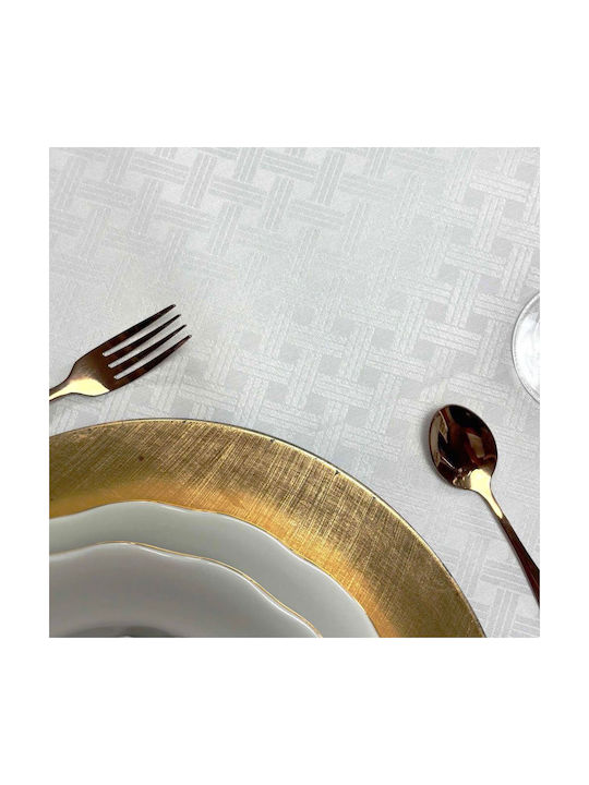 Viopros Fabric White Placemats 50x35cm 2 Pieces