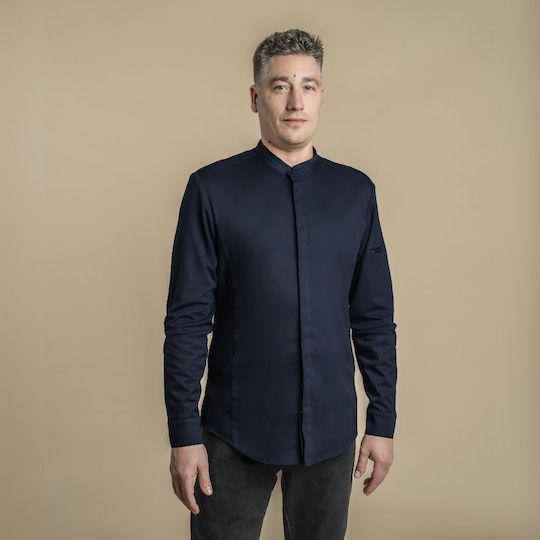 Clement Design Coat Chef Blue with Long Sleeve Zadar