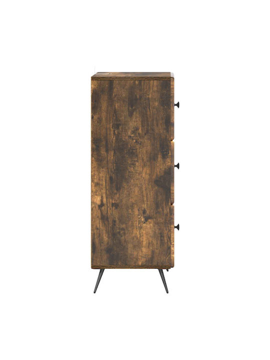 Wooden Storage Drawers with 3 Drawers L33xW34.5xH90cm