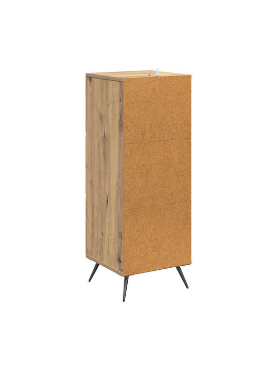 Wooden Storage Drawers with 3 Drawers L33xW34.5xH90cm