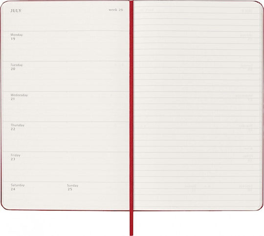 Moleskine Classic Planner 2026 2027 Weekly Notes 18 Month Red Large 13x21 Hard Cover 8056999279806