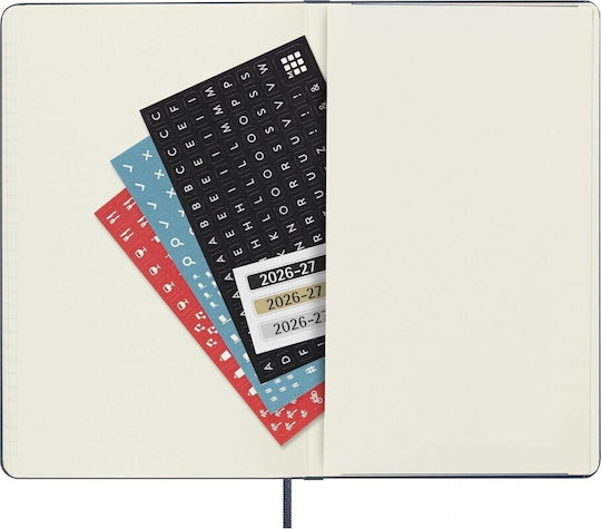 Moleskine Classic Planner 2026 2027 Weekly Notes 18 Month Blue Large 13x21 Hard Cover 8056999279783