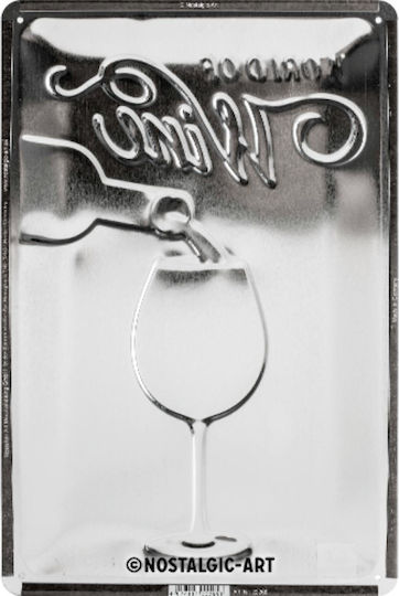 Nostalgic Art Placă 3D Open Bar World of Wine 30x20cm Nostalgic Art Placă 3D Open Bar World of Wine 30x20cm