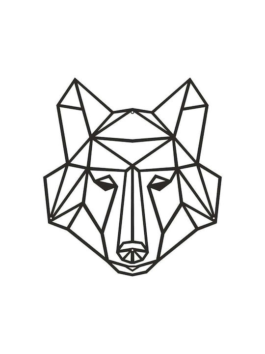 Pakketo Διακοσμητική Σιλουέτα Wolfo Pakooworld Μαύρη από Μέταλλο 40x1.5x40cm