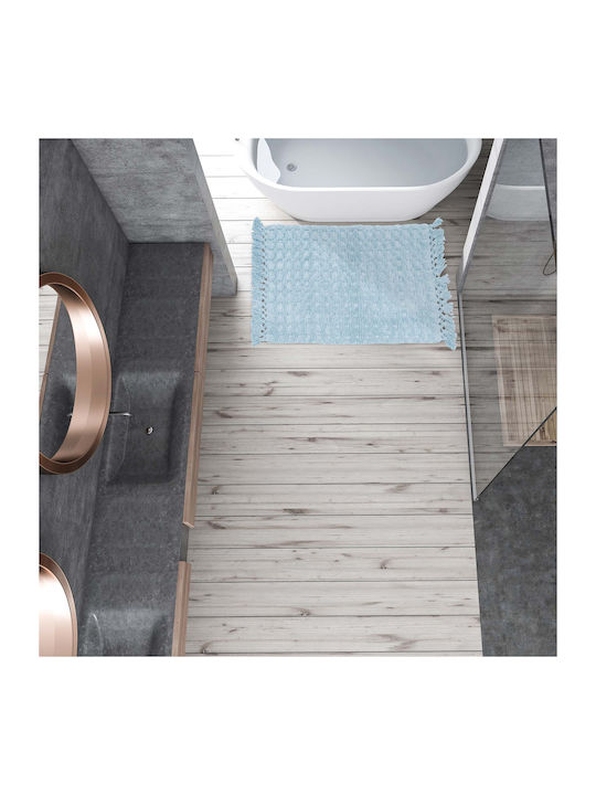 Das Home Πατάκι Μπάνιου Βαμβακερό 0564 420750800564 Σιελ 50x80εκ.