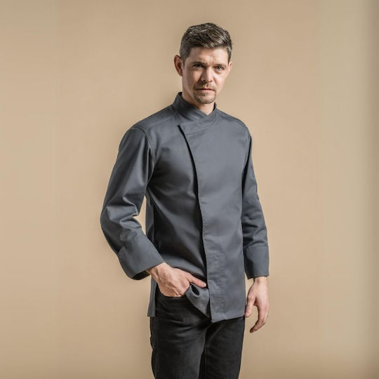 Clement Design Σακάκι Σεφ Unisex Γκρι με Μακρύ Μανίκι Murano