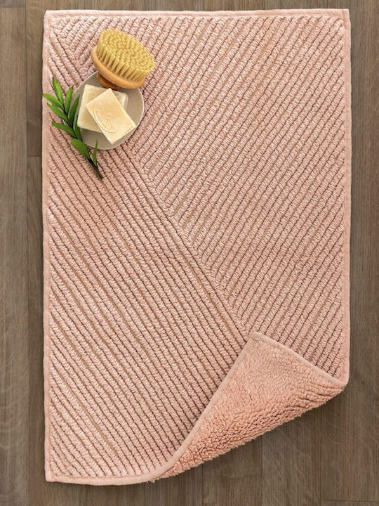 Palamaiki Badematte Baumwolle Rechteckig Lewis Pink 50x80cm