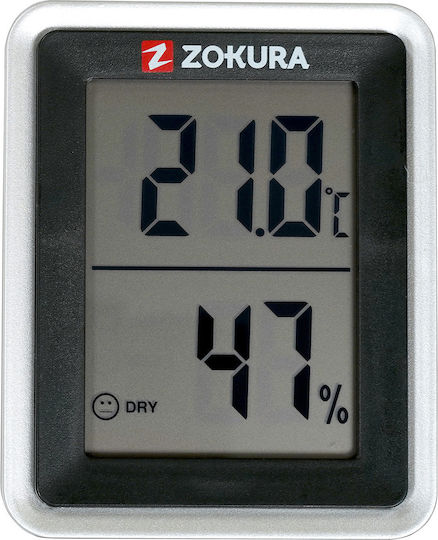 Zokura Ψηφιακό Θερμόμετρo & Υγρασιόμετρo για Χρήση σε Εσωτερικό Χώρο