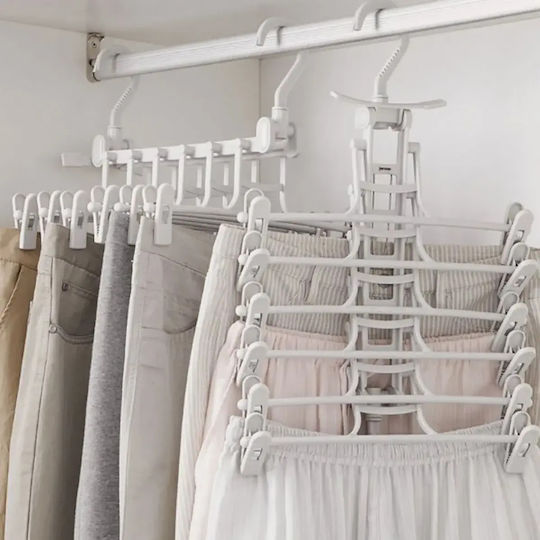Wardrobe Hanger for Pants Plastic White 94864 1pcs