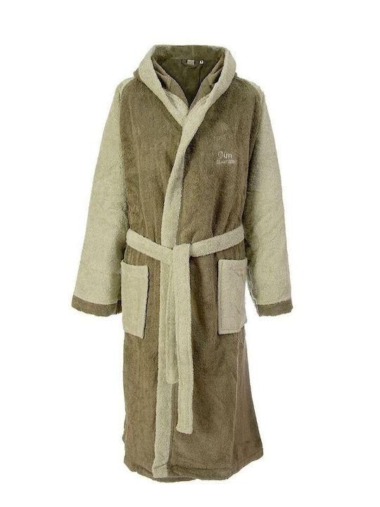 Dimcol 4020 Bathrobe with Hood Grey/Black 450gr/m²