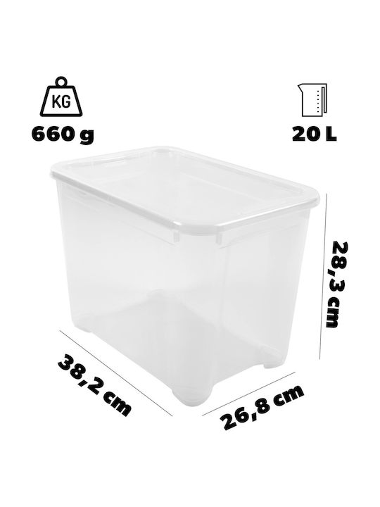 Transparente T-Box S 20l 26,5x38x28,5cm Deckel