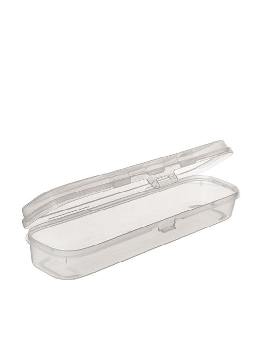 Orion Kunststoff Aufbewahrungsbox mit Deckel Transparent 25x6x4cm 1Stück