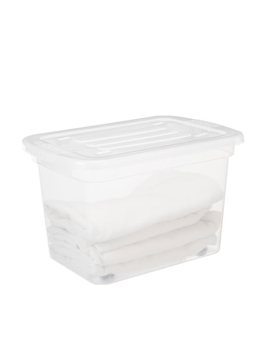 Kunststoff Aufbewahrungsbox mit Deckel Transparent 40x60x37,5cm