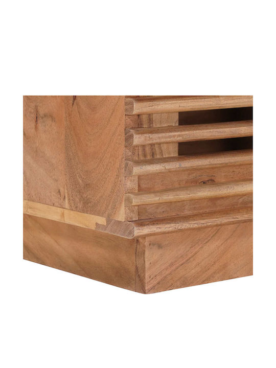 vidaXL Wooden Storage Box with Lid Brown 85x40x46cm