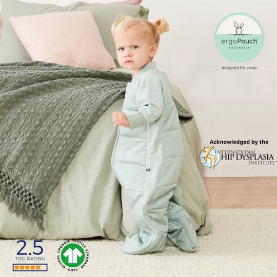 Ergo Pouch Winter Sleeping Bag with Feet Sleep Suit 2.5 Tog Sage