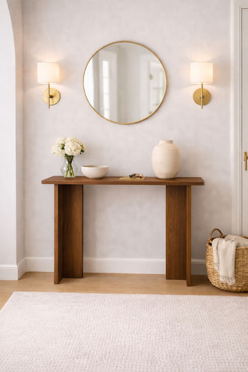 Wooden Beige Console L90xW80xH80cm Wooden Beige Console L90xW80xH80cm
