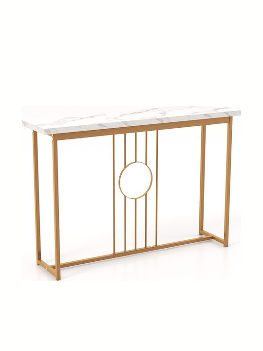 Console Table Wood & Metal Gold L120xW30xH80.5cm
