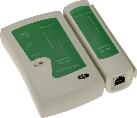 Rebel Ελεγκτής Tester Καλωδίων Δικτύου RJ11 / RJ12 / RJ45