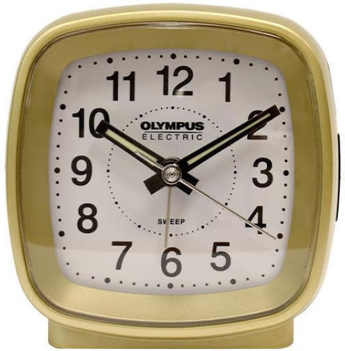 Olympus Silent Tabletop Clock with Indicators with Alarm Clock Black OL-816SP