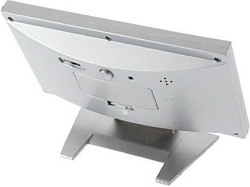 Tischuhr Digital LCD mit Wecker Silber DS-8082