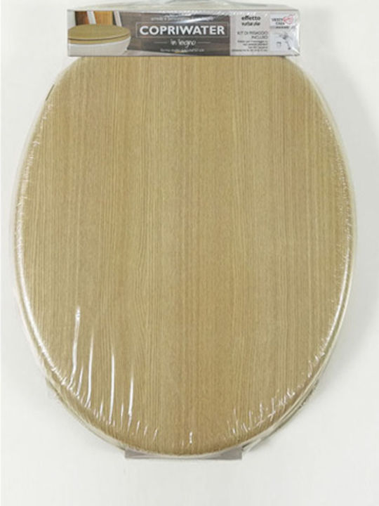 ArteLibre Toilettenbrille Hölzernes 43.4x37cm Braun