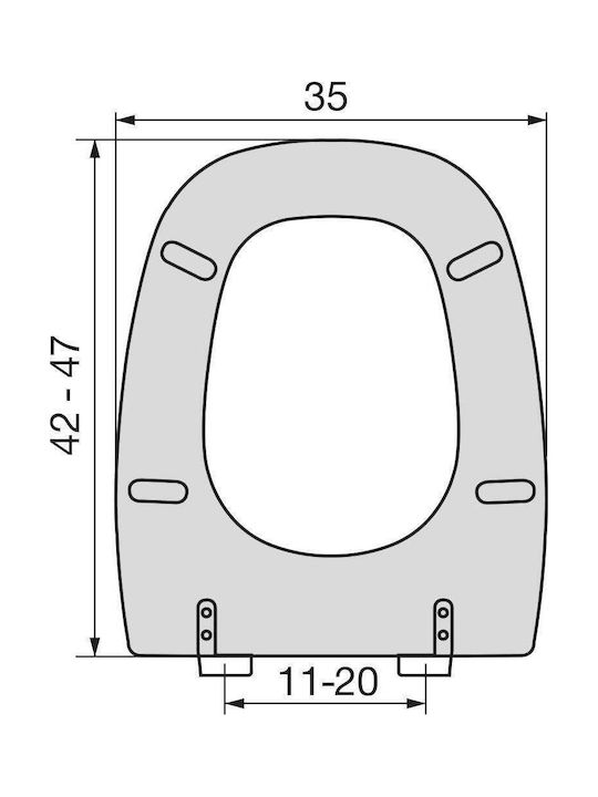 Plastic Toilet Seat White