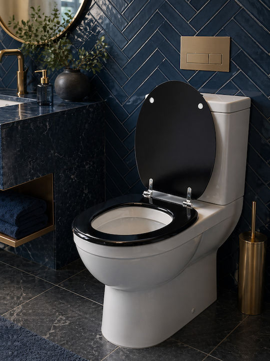 Koopman Plastic Toilet Seat Black 42.5cm