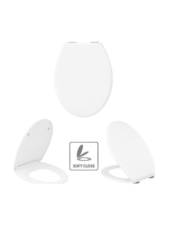 Import Hellas MKP-300A Καπάκι Λεκάνης Soft Close Πλαστικό 45.5x37.1cm Λευκό