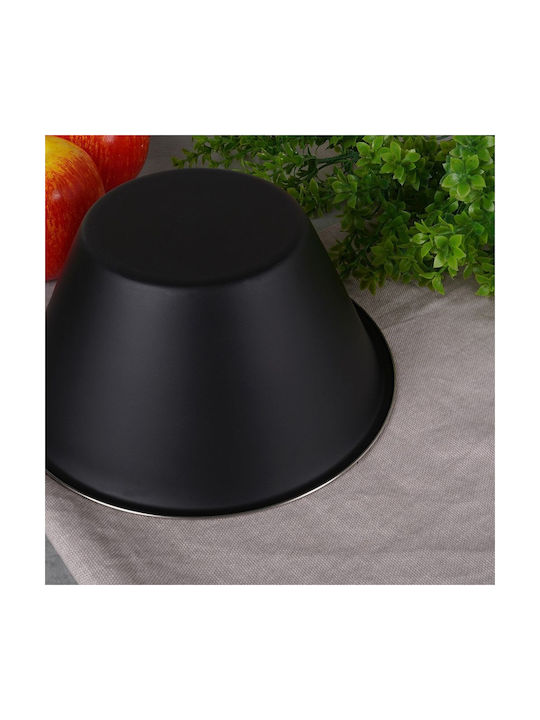 Excellent Houseware Bol de Servire Rotund Inox Negru cu Diametru 22buc