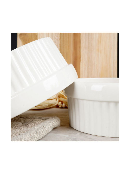 Excellent Houseware Serving Bowl Round made of Porcelain White with Diameter 9cm 2pcs