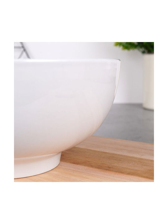 Excellent Houseware Serving Bowl Round made of Porcelain White with Diameter 20cm