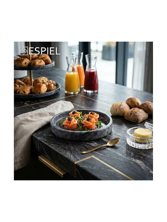 Espiel Round Black Serving Bowl with Diameter 25cm